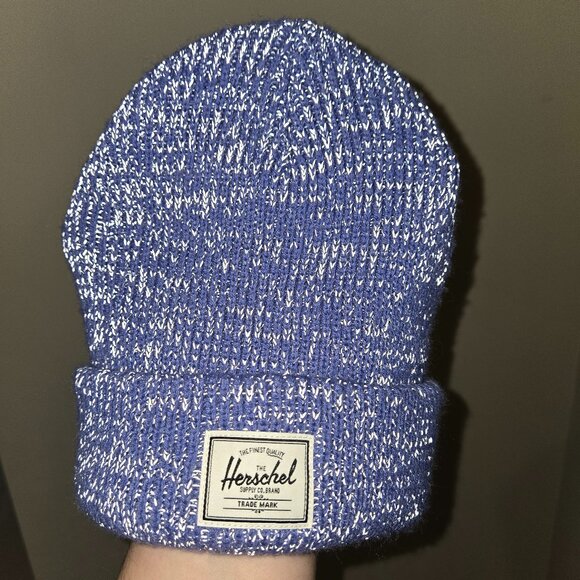 Herschel | REFLECTIVE Abbott Chunky Knit Toque or Beanie | Periwinkle | EUC - Picture 1 of 5